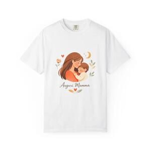 Best Wishes Mom Mother And Child Illustration T-Shirt Mama Shirt